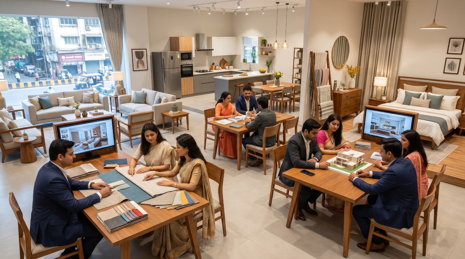 Interior consultation at experience center