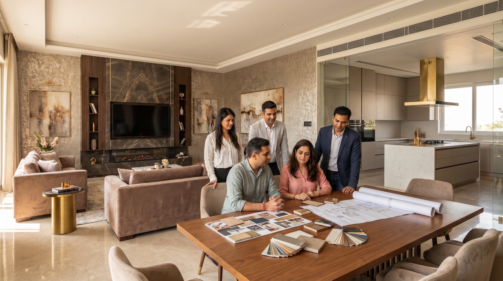 Designer planning luxury interiors