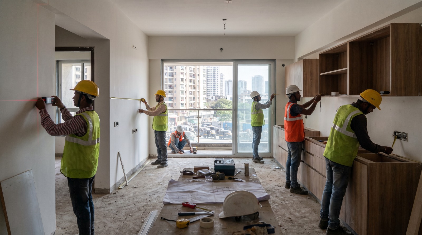 Interior site measurement and execution